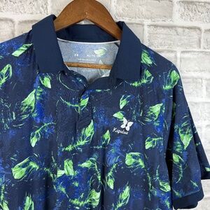 Under Armour x Kapalua GC Iso-Chill Neon Leaf Print Golf Polo Mens XL Stretch